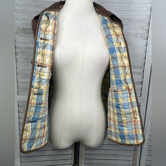 L.L. BEAN Women's Insulated Quilted Vest Brown/Multi Plaid-Small - Picture 4 of 4